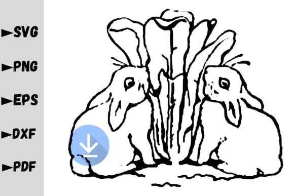 Review: Bunnies Eating Silhouette, Bunny SVG for Embroidery