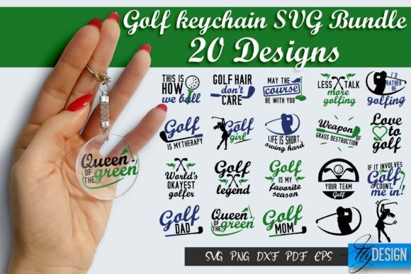 Reviewing the Golf Keychain SVG Bundle for Embroidery